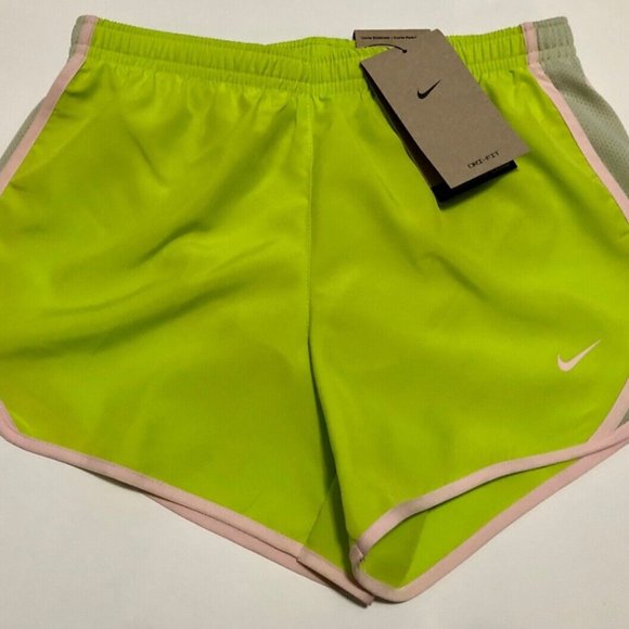 Nike Other - Nike Girls Tempo Running Shorts Green Pink White
